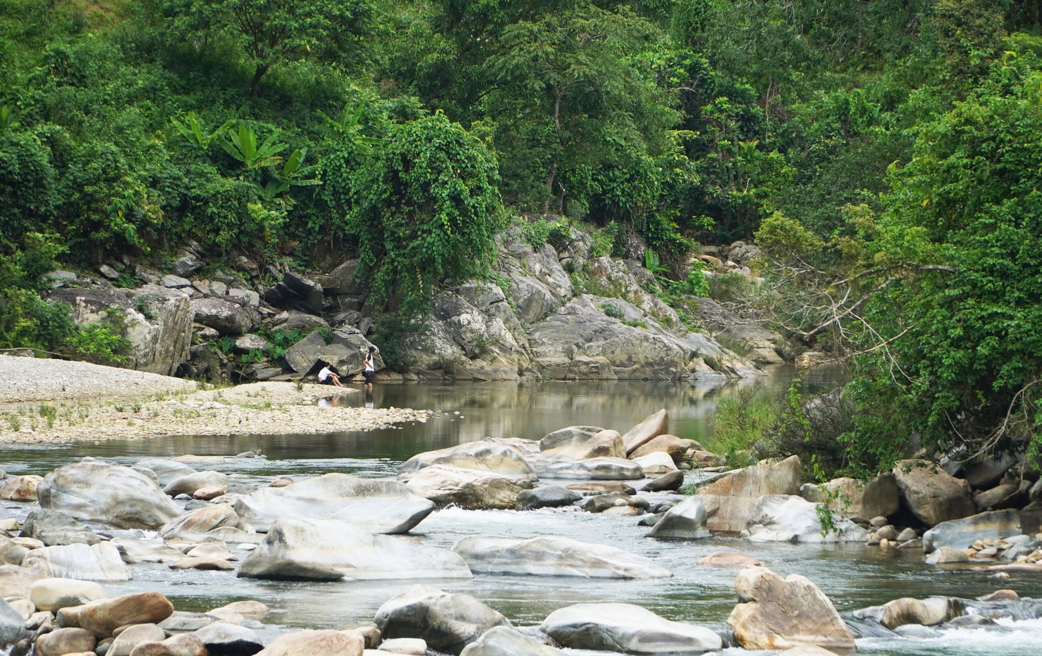Băng qua con suối