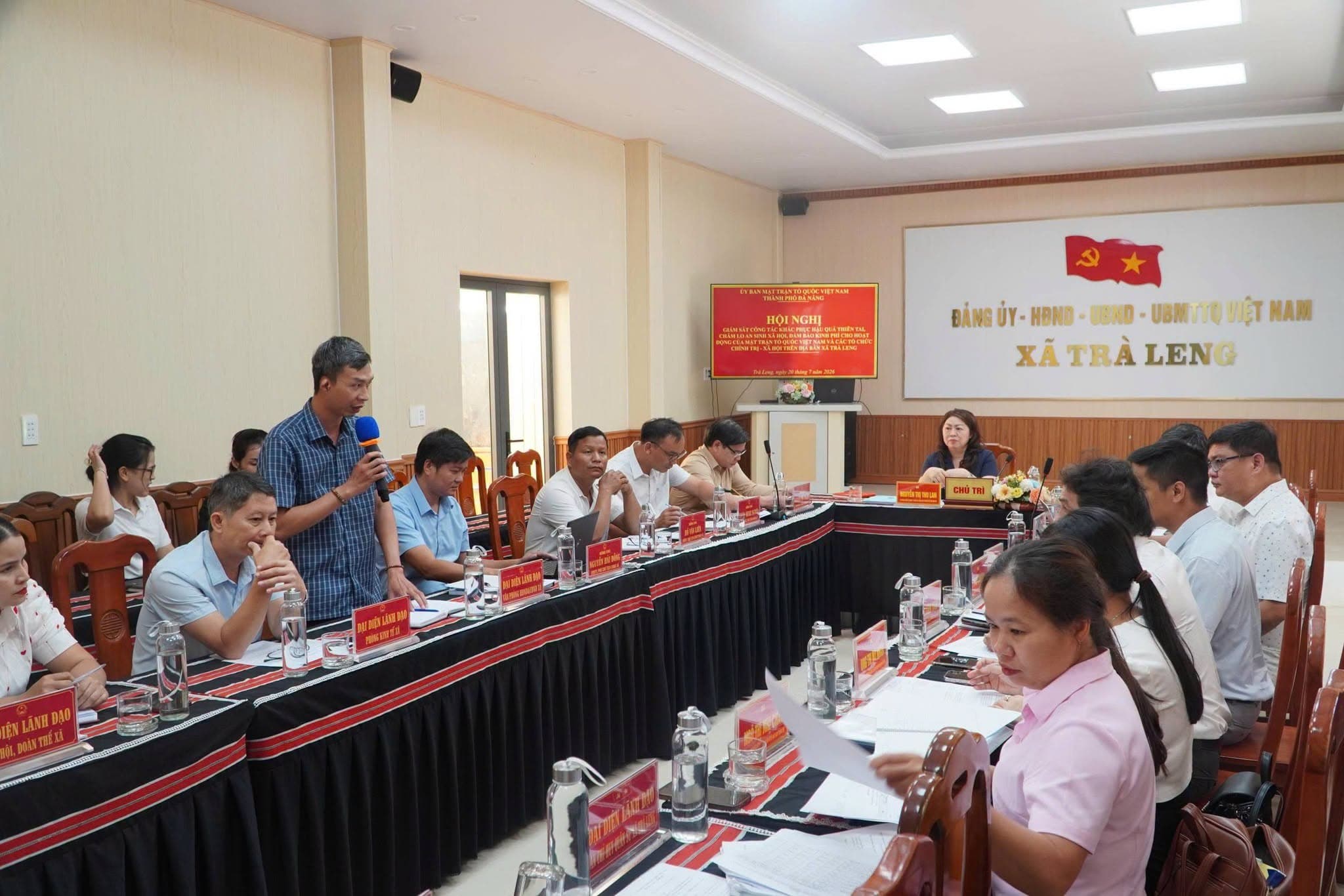 Da Nang City VFF Committee Supervises Disaster Recovery and Social Security in Trà Leng Commune